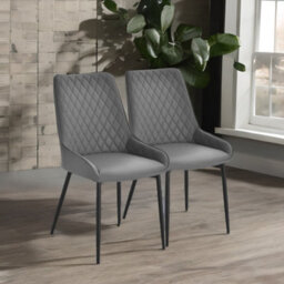 Rafaelo Mobilia 2Pc Faux Leather Dining Chairs Set - thumbnail 2