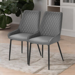Rafaelo Mobilia 2Pc Faux Leather Dining Chairs Set - thumbnail 1