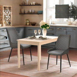 Rafaelo Mobilia 2Pc Faux Leather Dining Chairs Set - thumbnail 6