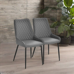 Rafaelo Mobilia 2Pc Faux Leather Dining Chairs Set - thumbnail 5