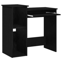 Berkfield Desk With Shelves Black 84X40X78 Cm Engineered Wood - thumbnail 4