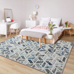 Ameha Luxury Zara Printed Rug Non Slip Bedroom Living Room Hallway Area Carpet 120X170 Cm - thumbnail 3