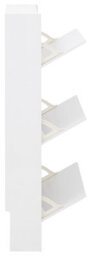 Gfw Narrow High Gloss 3 Tier Shoe Cabinet White - thumbnail 9