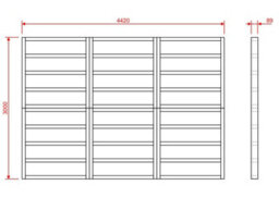 Arbor Garden Solutions Wooden Shed Bases 15X10 (W-442Cm X D-300Cm), Made Of 38mm X 89mm - thumbnail 2