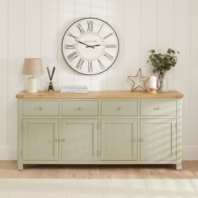The Furniture Market Marbury Sage Green Painted Extra Large 4 Drawer 4 Door Sideboard - image 1
