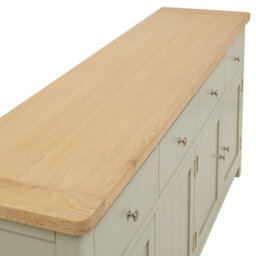 The Furniture Market Marbury Sage Green Painted Extra Large 4 Drawer 4 Door Sideboard - thumbnail 5