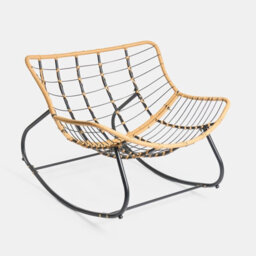Ohs Bali Garden Rocking Chair Outdoor Metal Frame Chairs With Cushion - thumbnail 8
