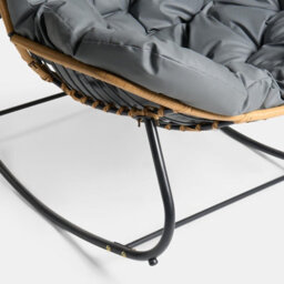 Ohs Bali Garden Rocking Chair Outdoor Metal Frame Chairs With Cushion - thumbnail 7
