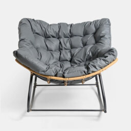 Ohs Bali Garden Rocking Chair Outdoor Metal Frame Chairs With Cushion - thumbnail 5
