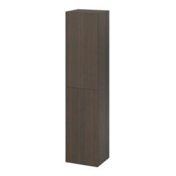 GoodHome Kentia Brown Walnut Veneer Bathroom Double Wall Cabinet (H)150Cm (W)35Cm