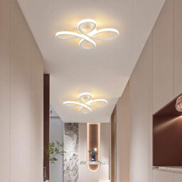 Pheashine White Flower-Shaped Led Ceiling Light, 30W 3500Lm 3500K Warm White With Acrylic Shade - thumbnail 8
