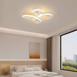 Pheashine White Flower-Shaped Led Ceiling Light, 30W 3500Lm 3500K Warm White With Acrylic Shade - thumbnail 4
