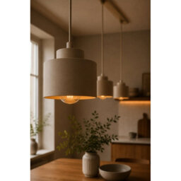 Luminosa Lighting Luminosa Simply Bar Pendant Ceiling Light Beige 3X E27 - thumbnail 3