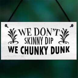 Red Ocean Funny Hot Tub Sign Dont Skinny Dip We Chunky Dunk Novelty Garden Tub Decor - thumbnail 5
