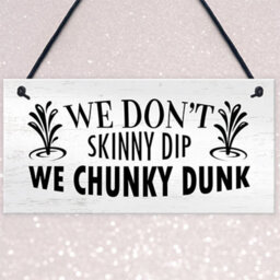 Red Ocean Funny Hot Tub Sign Dont Skinny Dip We Chunky Dunk Novelty Garden Tub Decor - thumbnail 3