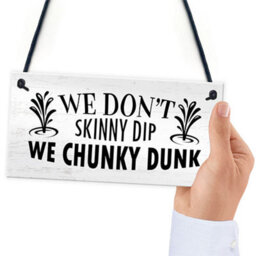 Red Ocean Funny Hot Tub Sign Dont Skinny Dip We Chunky Dunk Novelty Garden Tub Decor - thumbnail 6