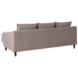 Beliani Corner Sofa 3 Seater Elvenes Velvet Taupe Left Hand - thumbnail 5