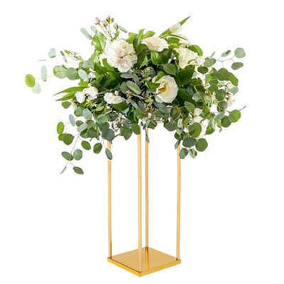 Living And Home Gold Tall Metal Floor Vase Flower Stand Wedding Centrepieces 60Cm (H) - image 1