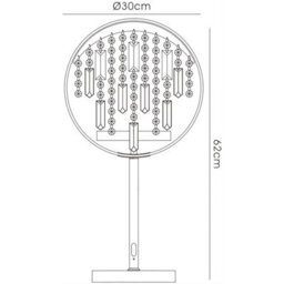 Luminosa Lighting Luminosa Geo Table Lamp Black Shade 7 Light G4 Polished Chrome/crystal, Not Led/cfl Compatible - thumbnail 6