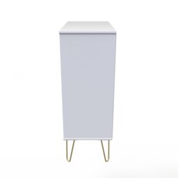 Linear Ready Assembled Matt Green & White No Effect 5 Drawer Wide Chest (H)1075mm (W)765mm (D)415mm - thumbnail 6