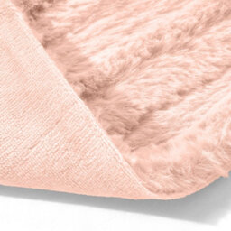 Thehotsale Jade Pink Striped Oversized Bedding Set With Rabbit Fur-Like Plush Fabric (Three-Piece Set) - thumbnail 7