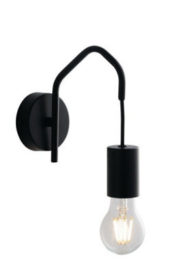 Luminosa Lighting Luminosa Habitat Arch Wall Lamp, Black, E27