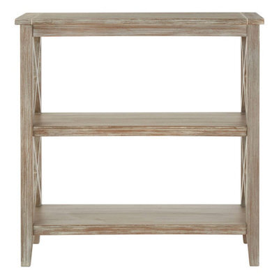 Orsina Three Shelf Winter Melody Book Case, Pine Wood Tall Book Shelf, Large Book Case For Home & Office - image 1
