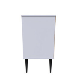 Toledo 3 Drawer Tv Unit In Deep Black & White (Ready Assembled) - thumbnail 2