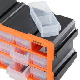 Monzana 24 Compartment Tool Organiser - 12 Drawers - Modular Wall Mounted - thumbnail 3