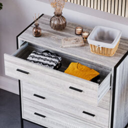 Lassic Vida Designs Brooklyn Grey 4 Drawer Chest (H)990mm (W)830mm (D)400mm - thumbnail 6