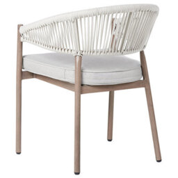 Beliani Set Of 6 Garden Chairs With Cushions Flavia Metal White - thumbnail 9