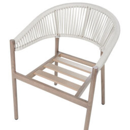 Beliani Set Of 6 Garden Chairs With Cushions Flavia Metal White - thumbnail 8