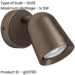 Loops 2 Pack Modern Design Dark Bronze Led Ceiling Spotlight For Any Room - Stylish Indoor Lighting - thumbnail 2