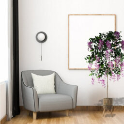 Pegdev - Pdl 150Cm Artificial Light Pink Wisteria Tree With Realistic Foliage In Rustic Fibreglass Planter For Indoor Display - thumbnail 3