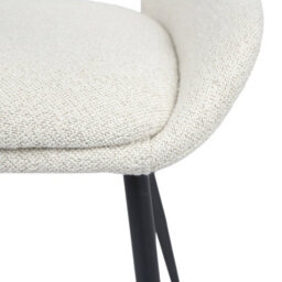 Pebble Upholstered Dining Chairs In Premium Textured Linen Set Of 2 Cream - thumbnail 8