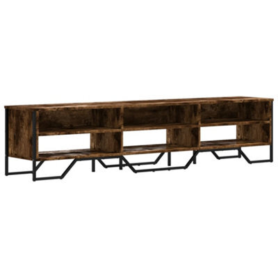 Berkfield Modern Tv Cabinet Smoked Oak 180X34X41 Cm Engineered Wood - image 1