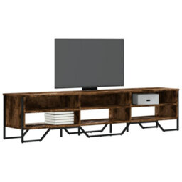Berkfield Modern Tv Cabinet Smoked Oak 180X34X41 Cm Engineered Wood - thumbnail 2