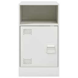 Berkfield Bedside Cabinet White 34.5X39X62 Cm Steel - thumbnail 6