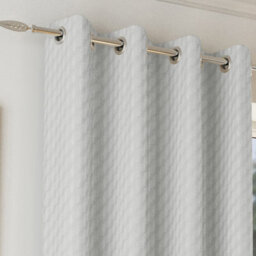 Enhanced Living Tokyo Grey 46 X 54 Inch (117X137Cm) Eyelet Thermal Noise Reducing Dim Out Curtains (Pair) - thumbnail 2