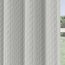 Enhanced Living Tokyo Grey 46 X 54 Inch (117X137Cm) Eyelet Thermal Noise Reducing Dim Out Curtains (Pair) - thumbnail 3