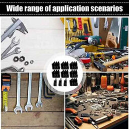 80Pcs Magnetic Wrench Organiser Rack Portable Tool Storage Holder Shelf Black - thumbnail 8