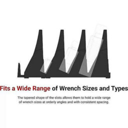 80Pcs Magnetic Wrench Organiser Rack Portable Tool Storage Holder Shelf Black - thumbnail 9