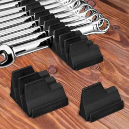 80Pcs Magnetic Wrench Organiser Rack Portable Tool Storage Holder Shelf Black - thumbnail 4