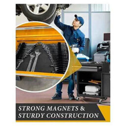 80Pcs Magnetic Wrench Organiser Rack Portable Tool Storage Holder Shelf Black - thumbnail 5