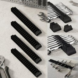 80Pcs Magnetic Wrench Organiser Rack Portable Tool Storage Holder Shelf Black - thumbnail 1