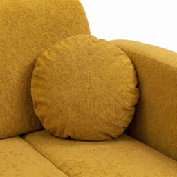 Viva Comfy Ii Mustard 2 Seater Sofa Bed With Storage Foam Mattress And Metal Legs 132X103X85Cm - thumbnail 5