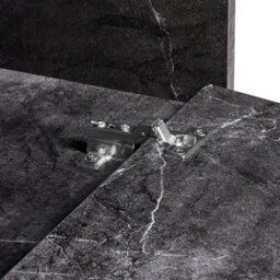Wyld And Coco Black Marble Wall-Mounted Bathroom Cabinet 80 X 40 Cm Fluted Front - thumbnail 7