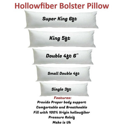 ARLinens Bolster Pillow Hollowfiber Filled Orthopedic Full Body Support Pregnancy Maternity Long Cushion - image 1