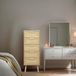 Natural Rattan 5 Drawer Chest 40X39.5X108Cm - thumbnail 5