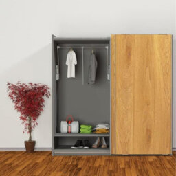 Pull Down Clothes Rail For Wardrobe Clothes Hanging Rail Lift  - Soft Close - 15Kg - 750-1150mm - Anthracite By Decoranddecor - thumbnail 5
